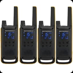 Motorola Talkabout T82 Extreme Quad Pack de 4 Preto, Laranja - Walkie Talkie