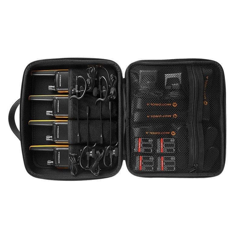 Motorola Talkabout T82 Extreme Quad Preto/laranja - Walkie Talkie imagem na mala