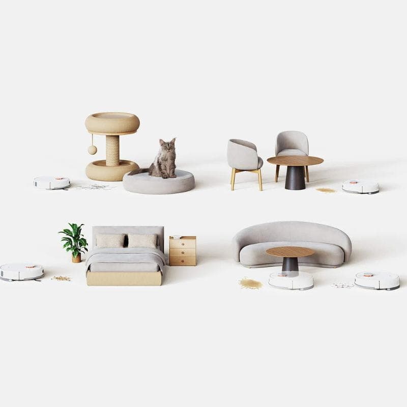 Xiaomi Robot Vacuum H40, imagen en distintas habitaciones