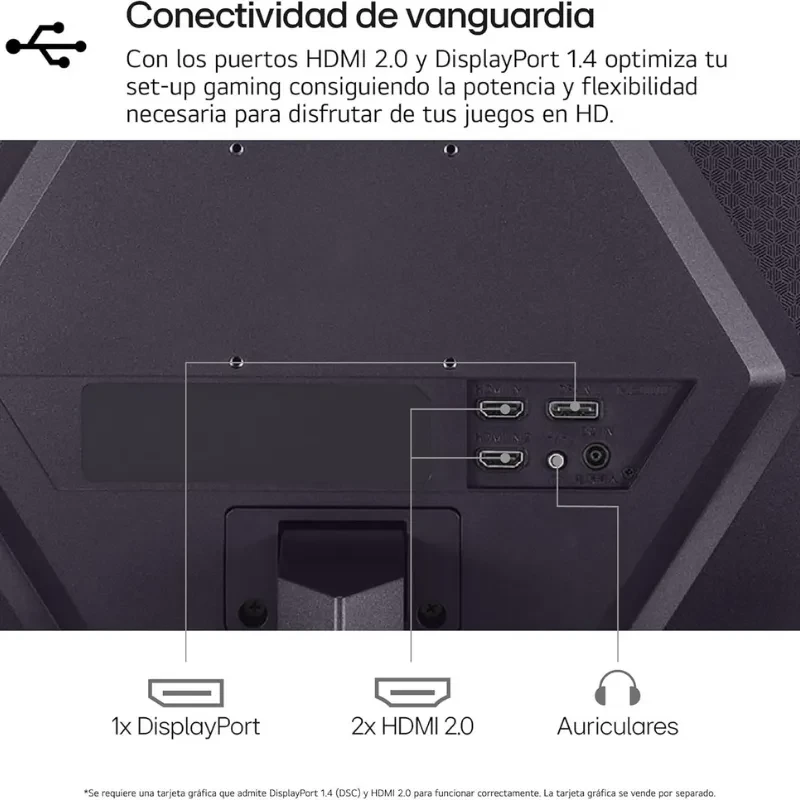 LG 24GS50F-B 24 Full HD, painel LCD, taxa até 182 Hz com FreeSync, 1 ms, design gamer com bordas finas e base robusta, cores vibrantes e ação fluida - Item2