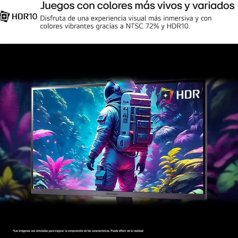 LG 24GS50F-B 24 pulgadas Full HD, 182 Hz, FreeSync. Pantalla LCD con HDR10, colores vibrantes NTSC 72 y marcos delgados para juego inmersivo