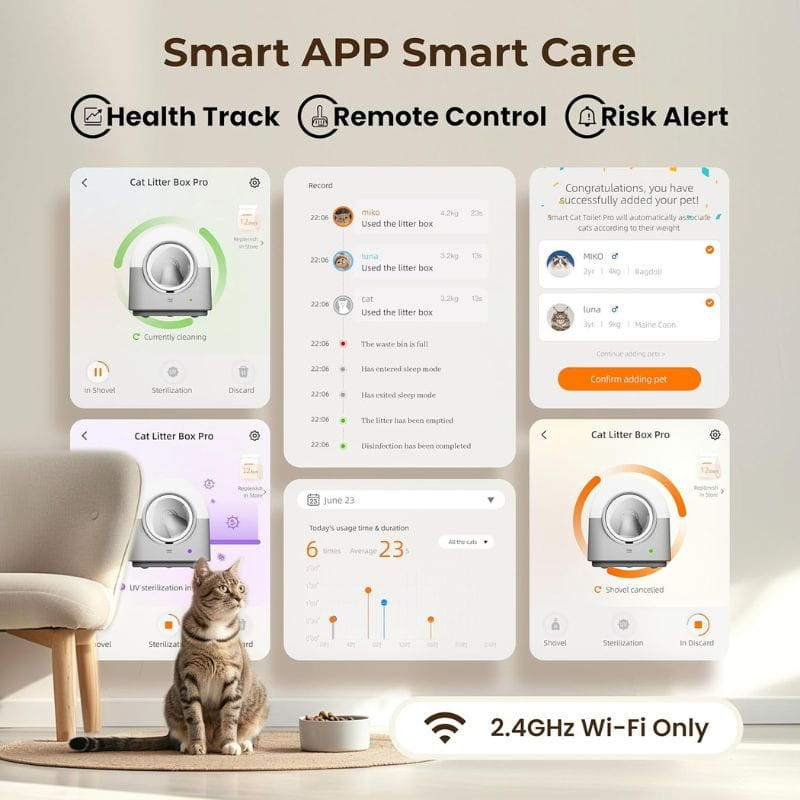 HHOLove CL-TYW - Arenero inteligente autolimpiable para gatos - Ítem14