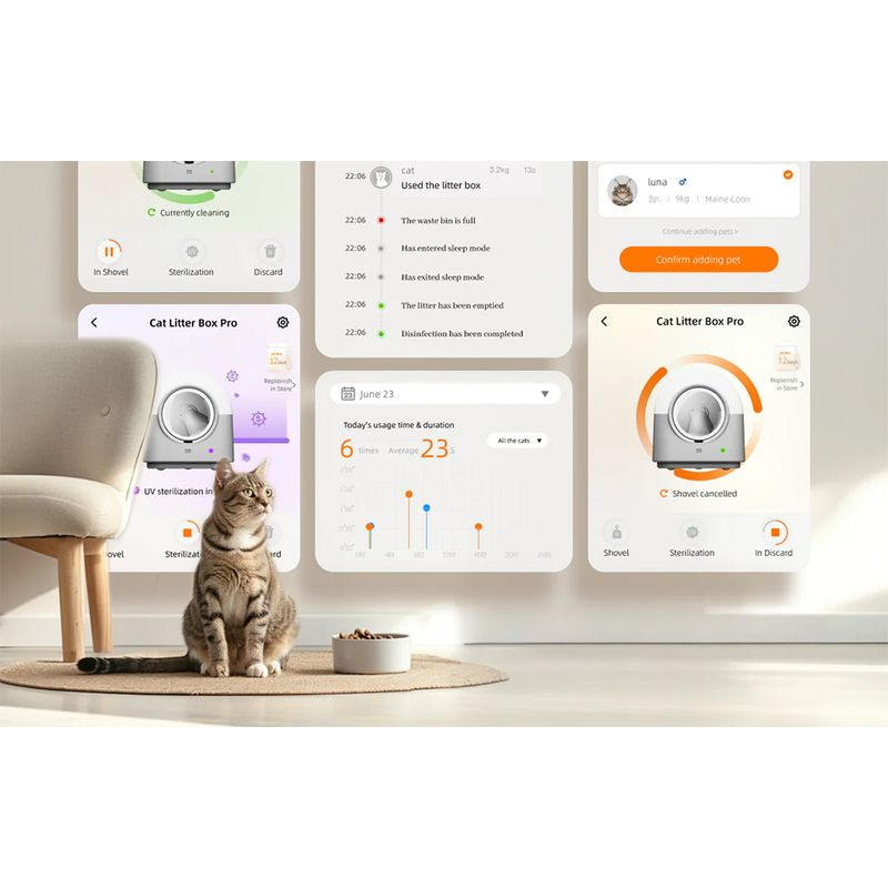 HHOLove CL-TYW - Arenero inteligente autolimpiable para gatos - Ítem3