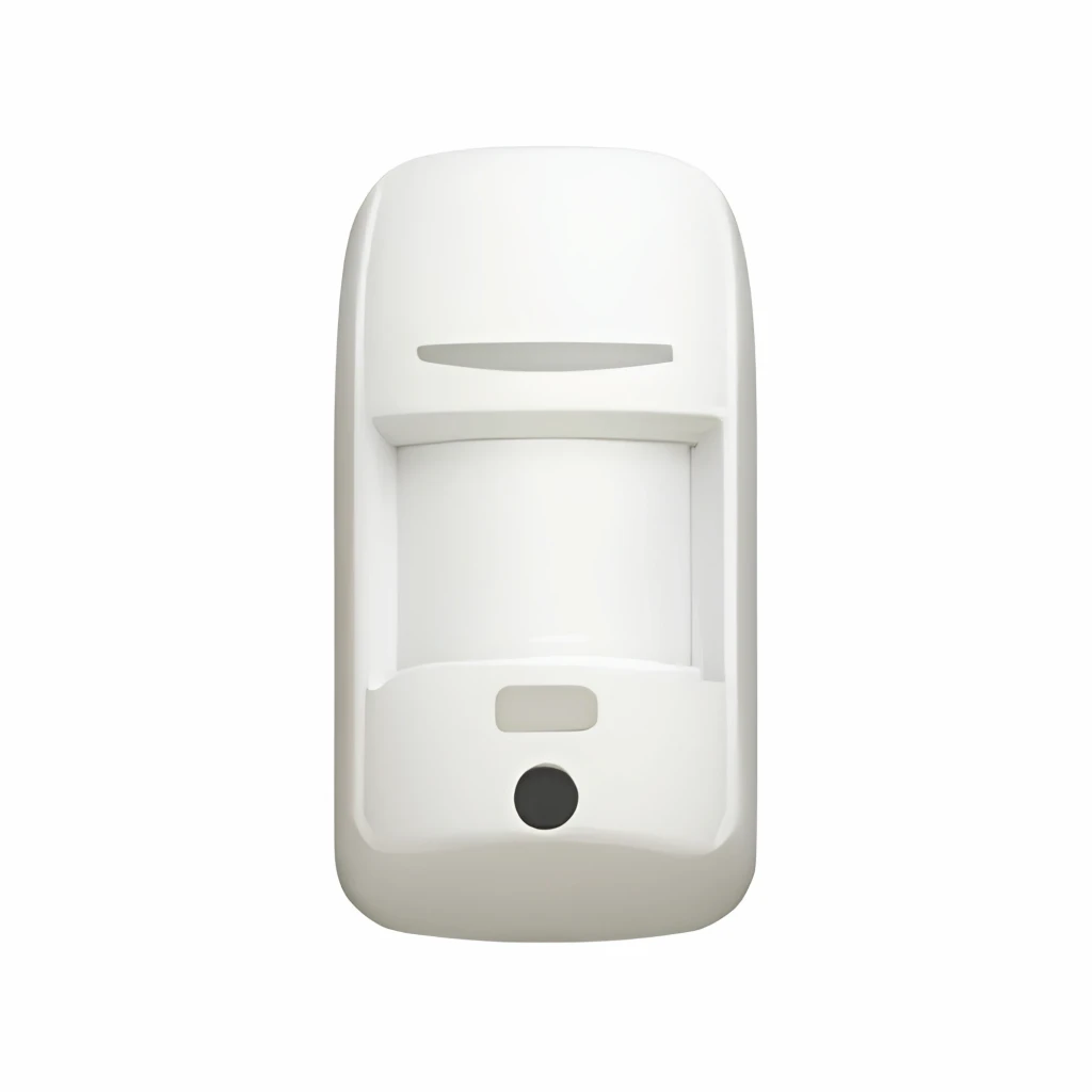Kit alarme U-Prox MP S avec centrale blanche, détecteur de mouvement, contact magnétique et badge; design minimal, sans fil, LED verte U-PROX visible - Ítem1