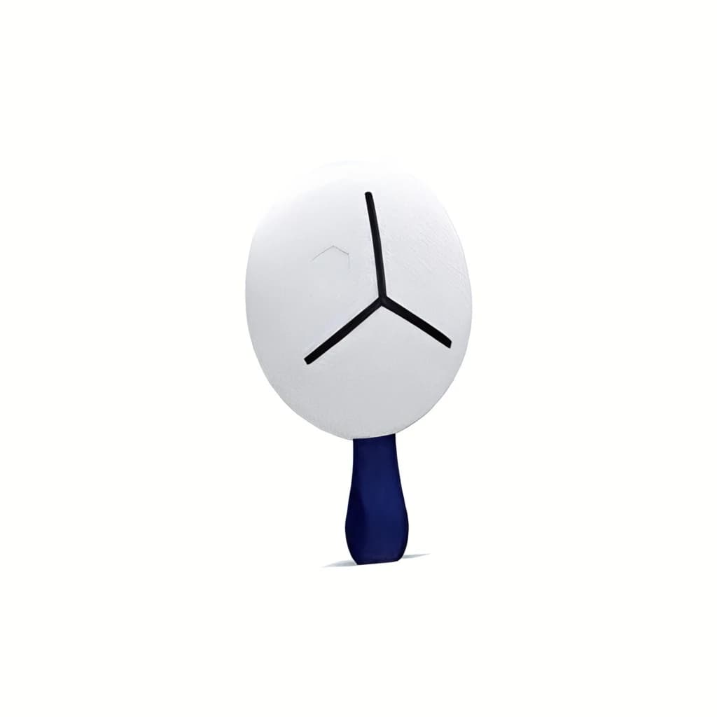 Capteur oval blanc avec trois branches noires en Y et poignée bleue, design minimaliste, élément du Kit alarme U‑Prox MP S pour détection discrète