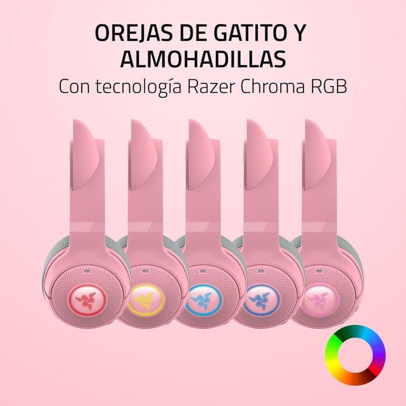 RGB de Razer Kraken Kitty V2 Quartz Rosa (Bluetooth)