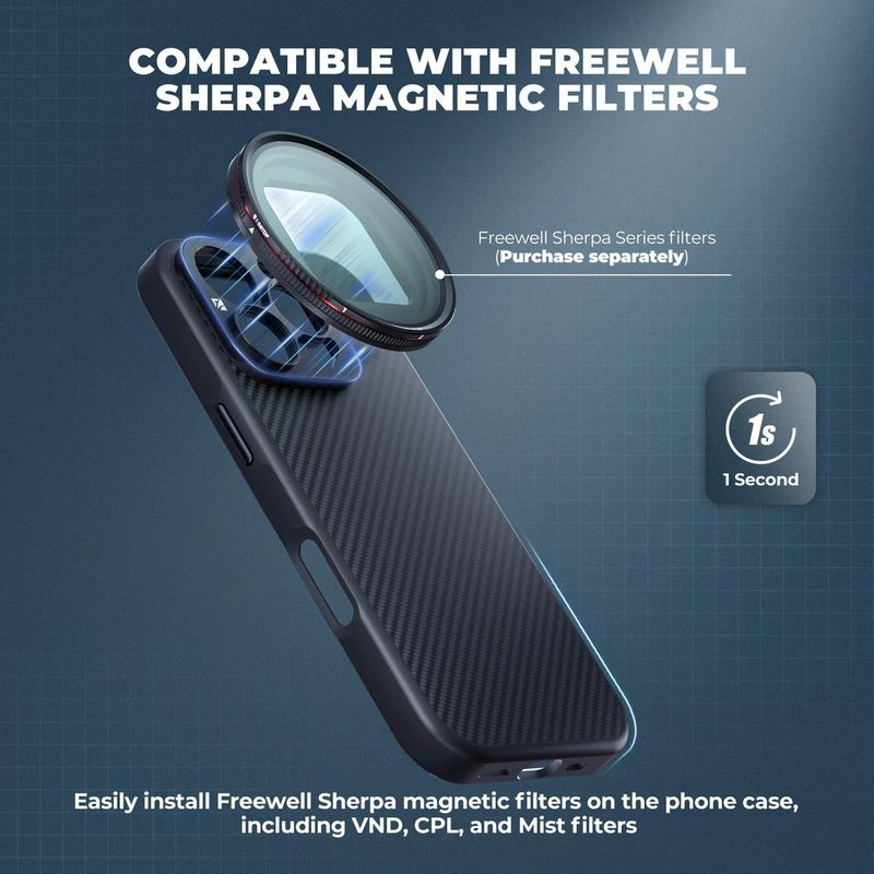 Freewell Carcasa con Montura de lente de 17mm para iPhone 16 Pro - Ítem1