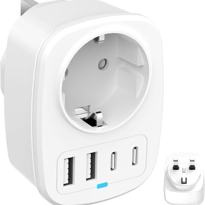 Adaptador de viaje UK a EU 2x USB 2x USB-C - Ítem