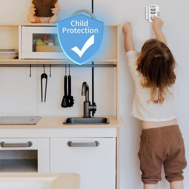 Ladrón de enchufes 4000W 1x Tipo F 2x Tipo C 3x USB-A 1x USB-C seguridad infantil