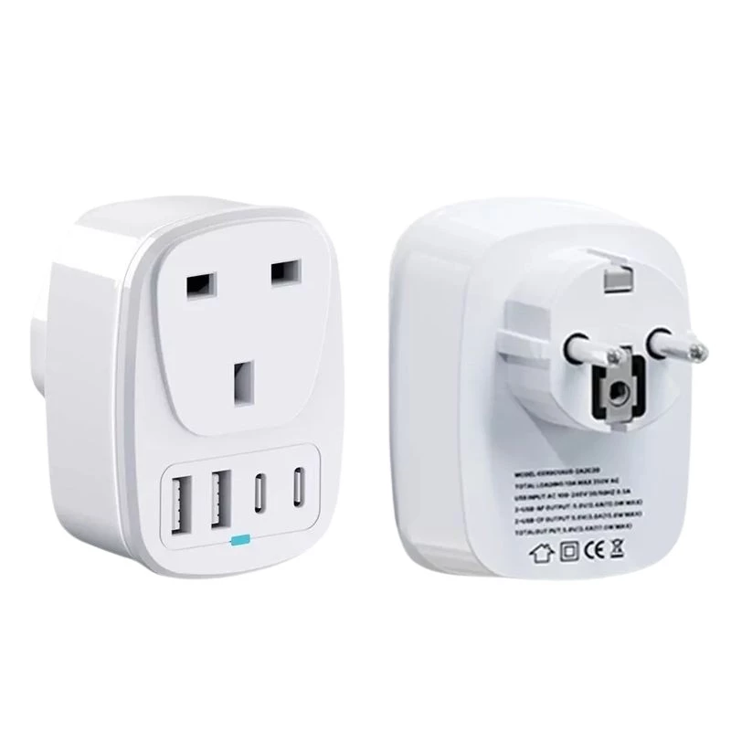 Adaptador de viagem UE para UK 2x USB 2x USB-C - Item
