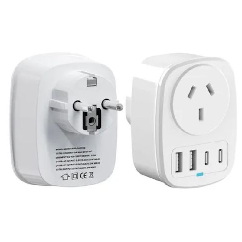 Adaptador de viagem UE para UK 2x USB 2x USB-C - Item