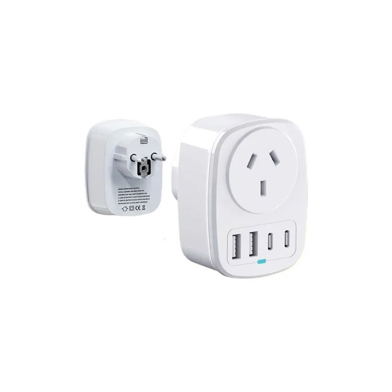 Adaptador de viagem UE para UK 2x USB 2x USB-C - Item1