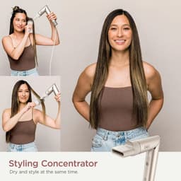 Shark FlexStyle Cepillo moldeador de cabello 5 cabezales Dorado imagen de la boquilla concentradora