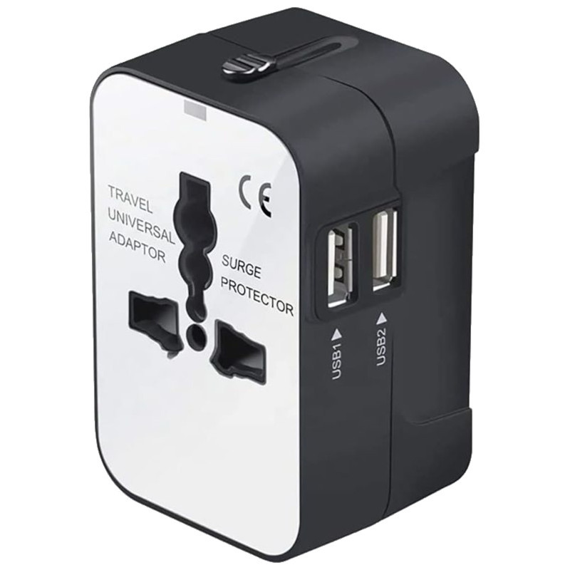 Adaptador de viagem universal 2x USB - Item