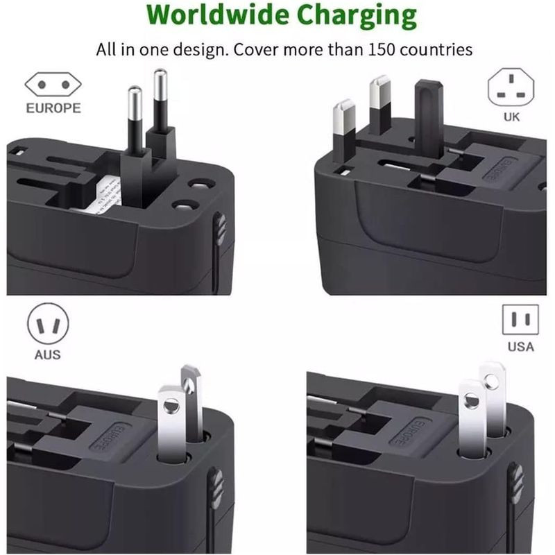 Adaptador de viagem universal 2x USB - Item5