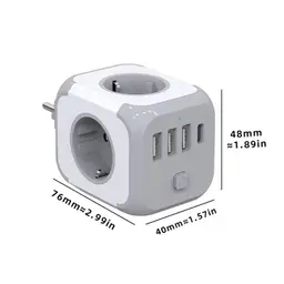 Dimensions de Bloc multiprises Cube
