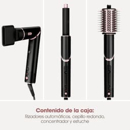 Shark FlexStyle Cepillo moldeador de cabello 3 cabezales Negro contenido de la caja