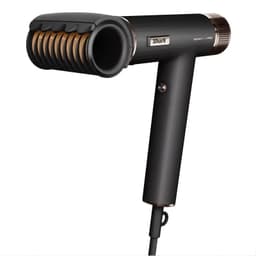 Shark SpeedStyle Pro 5 têtes, sèche‑cheveux noir mat en L avec buse cylindrique et peigne doré, finition cuivre, câble inférieur, design compact et