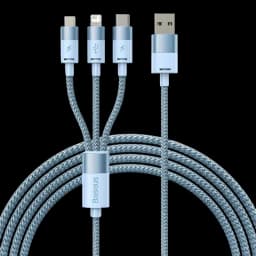 Baseus StarSpeed Series Azul - Cabo USB 3 em 1 USB-C/Micro/Lightning USB