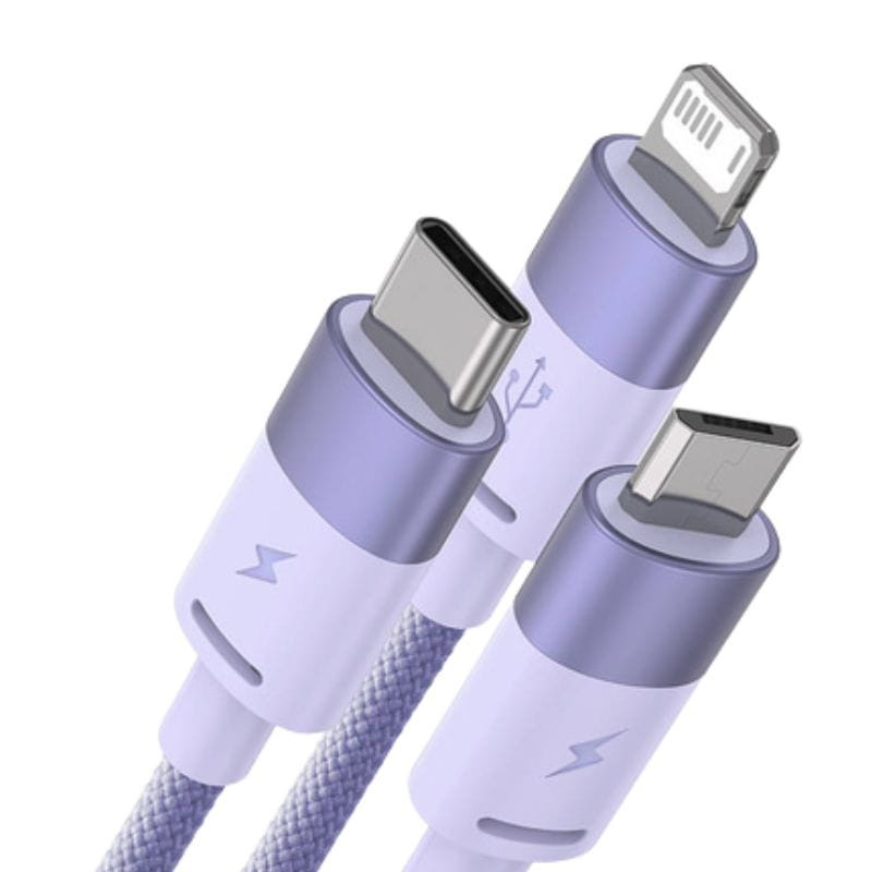 Baseus StarSpeed Series Púrpura - Cable USB 3 en 1 USB-C/Micro/Lightning - Ítem7