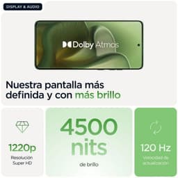 Motorola Edge 60 5G 8GB/256GB Verde detalles de la pantalla
