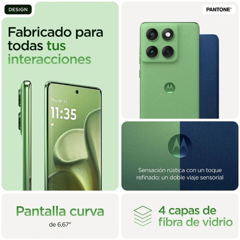  Motorola Edge 60 5G 8GB/256GB Verde detalles del diseño