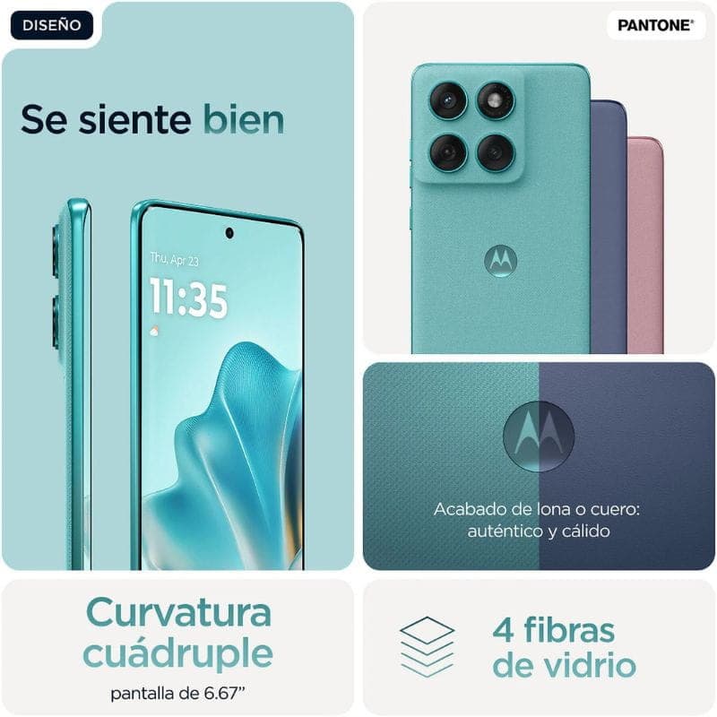 Motorola Edge 60 Fusion 5G 8 GB/256 GB Azul imagem do ecrã e cores disponíveis