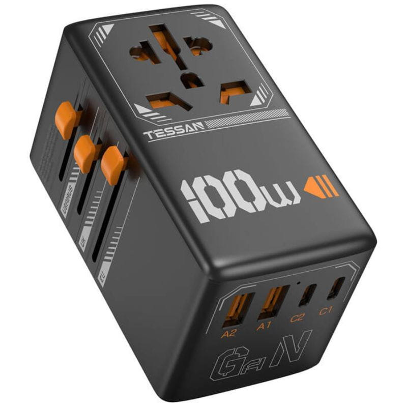 TESSAN TS-WTA04 100W - Adaptador de viaje universal con carga rápida - Ítem