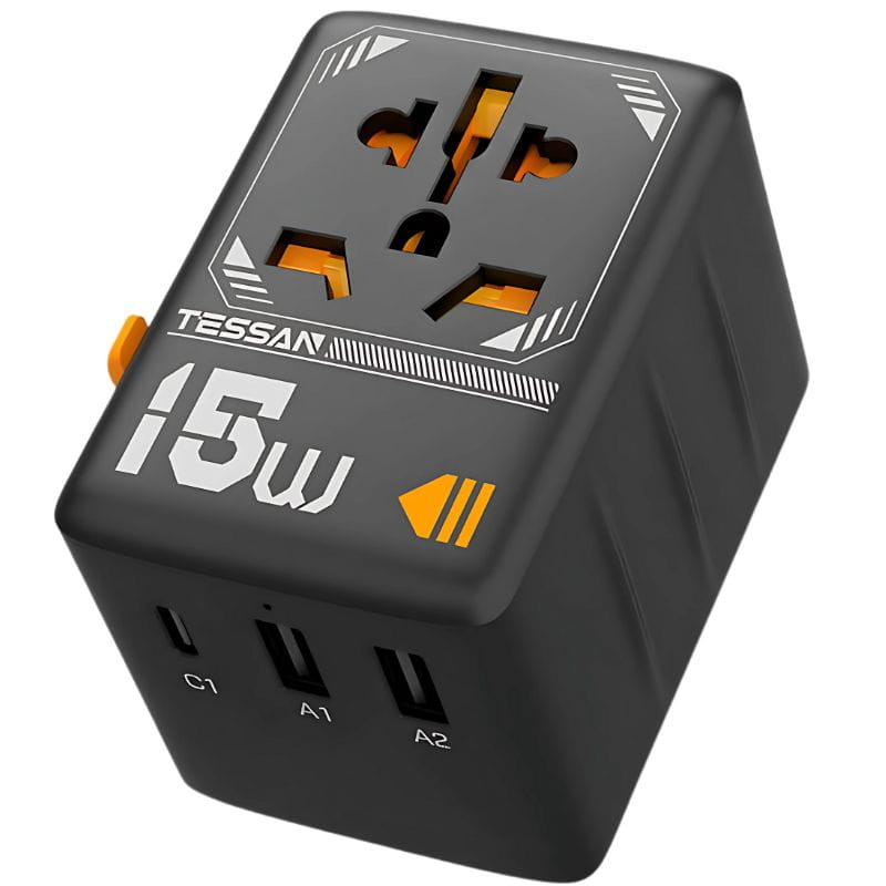 TESSAN WTA-01 15W - Adaptador de viaje universal con carga rápida - Ítem