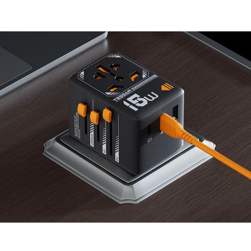 TESSAN WTA-01 15W - Adaptador de viaje universal con carga rápida - Ítem1