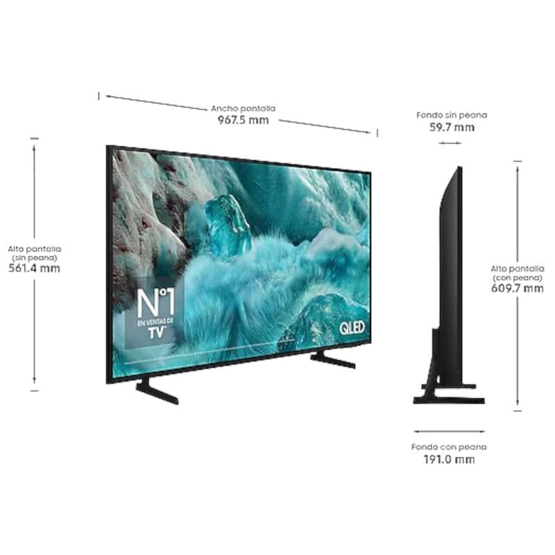 Samsung TQ43Q7FAAU 43 4K Ultra HD QLED Smart TV Wifi - Ítem7