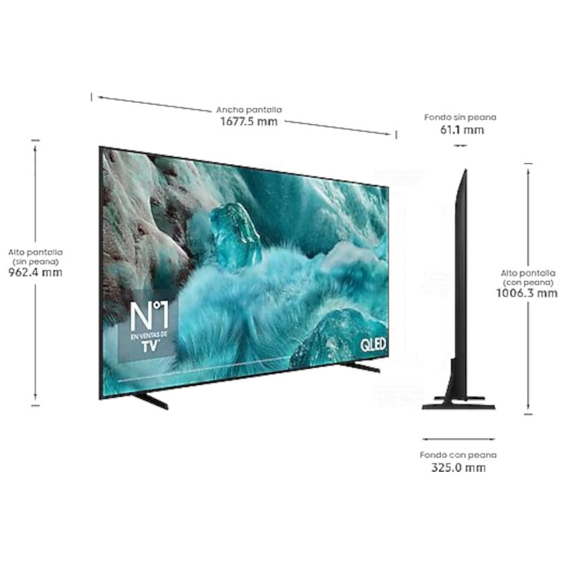 Samsung TQ75Q7FAAU 75 4K Ultra HD QLED Smart TV Wifi - Ítem7