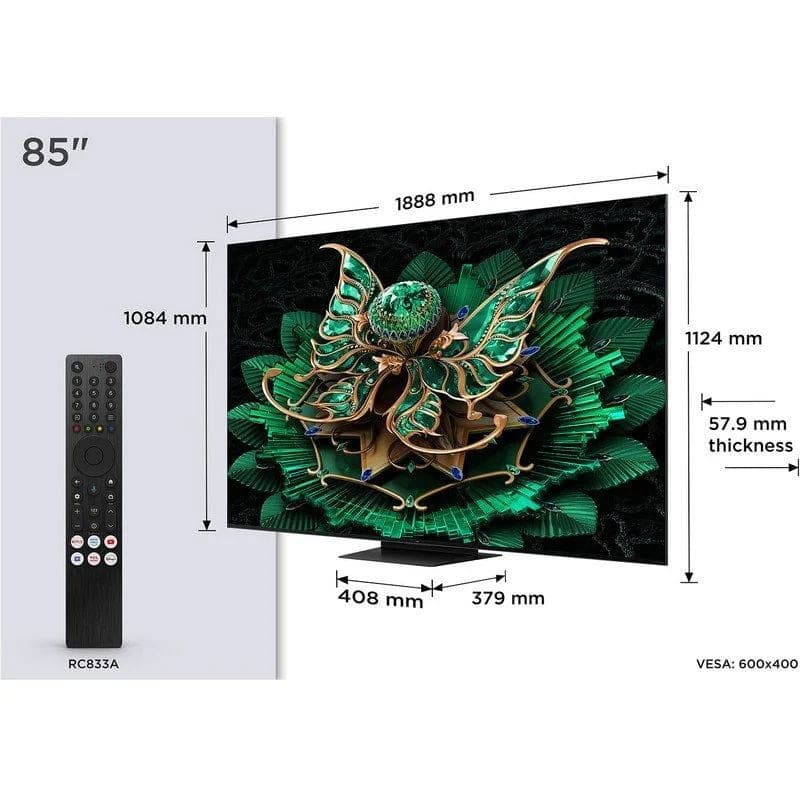 Dimensions de TCL 85C7K 