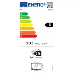 Énergie de TCL 85C7K