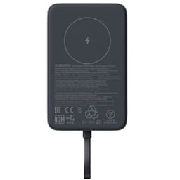 Xiaomi Power Bank Magnético 10000mAh con cable integrado - Gris, imagen trasera