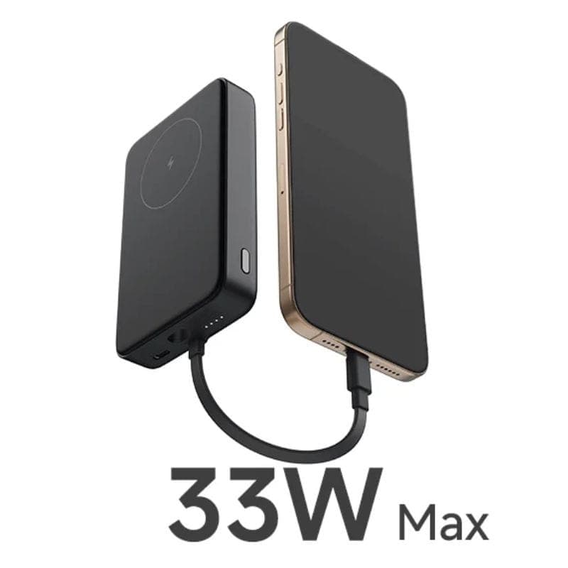 Xiaomi Power Bank Magnético 10000mAh con cable integrado - Gris, carga máxima 33W