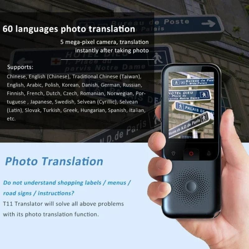 Intelligent Translator T11, traduz fotos