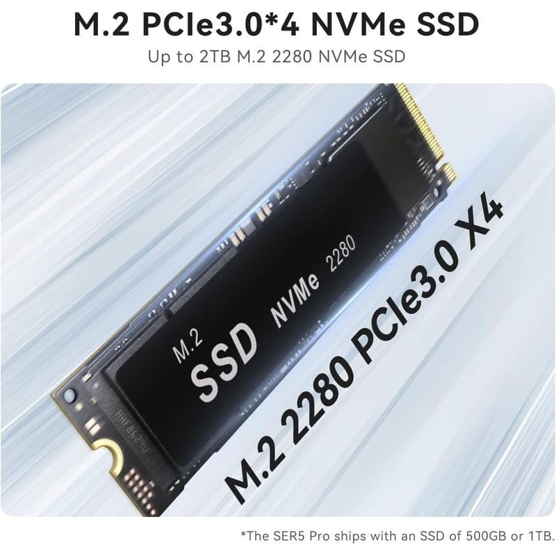 Beelink SER5 Pro AMD Ryzen 7 Pro 5825U/32GB/1TB SSD/Windows 11 Pro Negro - Ítem3