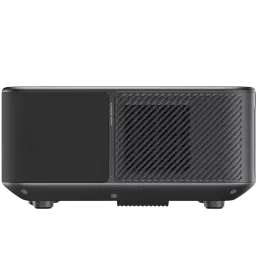Vista lateral del Yaber K3 Pro en negro, panel con rejilla diagonal, altavoz JBL frontal con subwoofer integrado y patas de apoyo ajustables