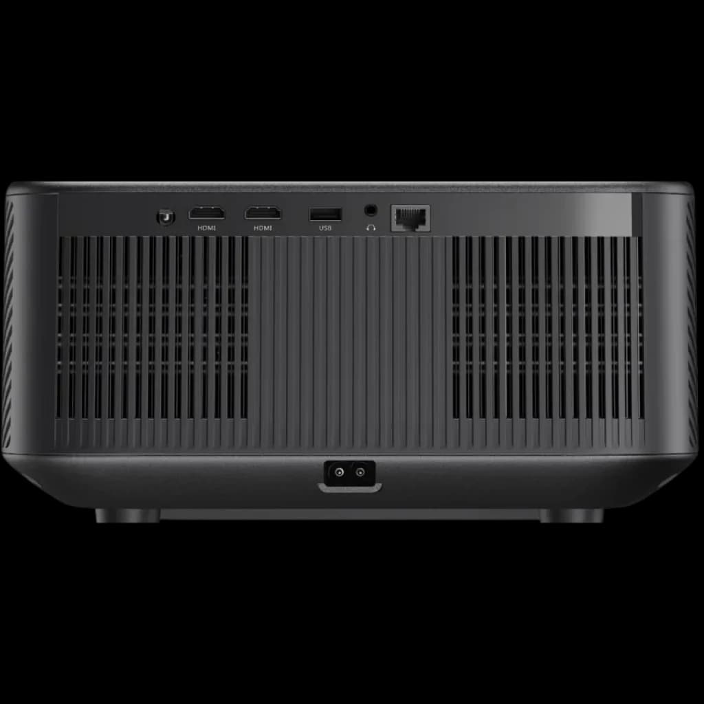 Yaber K3 Pro proyector 1080P 1600 ANSI con rejillas traseras y puertos HDMI dobles USB audio óptico LAN y entrada de corriente integrada JBL con subwoofer