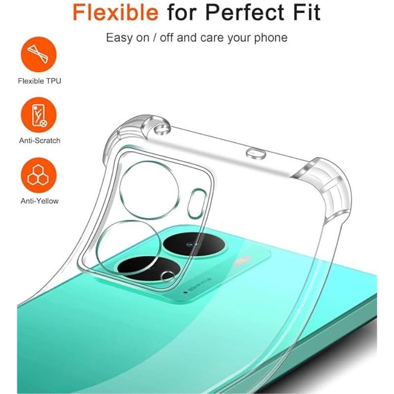 Funda de silicona transparente Reinforced Realme P4 Power con esquinas reforzadas, TPU flexible, protección antiarañazos y antiamarilleo, ajuste preciso en