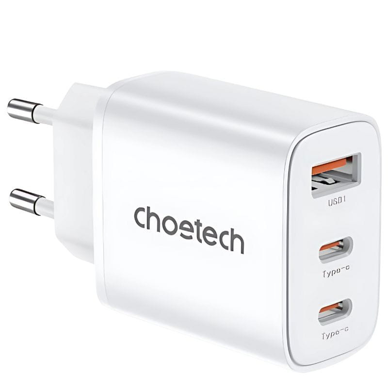 Chargeur Choetech 30 W 2xUSB-C+USB-A Blanc - Ítem