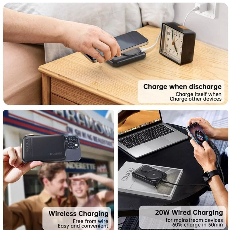 Choetech B743 20W 10000 mAh PowerBank avec support - Noir - Ítem1