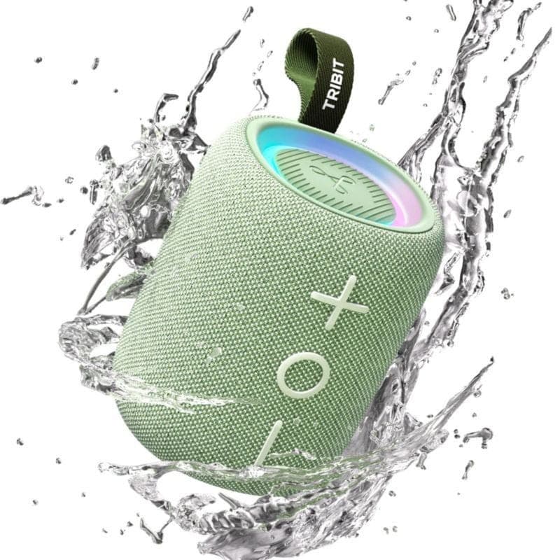 Resistencia al agua de Tribit StormBox Mini+ 12W Bluetooth v5.4 Verde