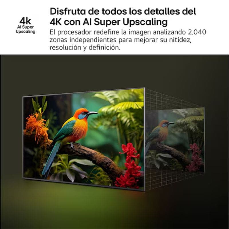 LG 55QNED82A6B 55 pulgadas 4K QNED con Dynamic Tone Mapping, 2040 zonas para brillo y contraste optimizados; imagen nítida de alto detalle y color vibrante