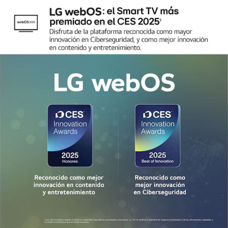 LG 55QNED82A6B 55 pulgadas 4K QNED con webOS 2025, marcos delgados, soporte central, control remoto con micrófono y puertos laterales visibles