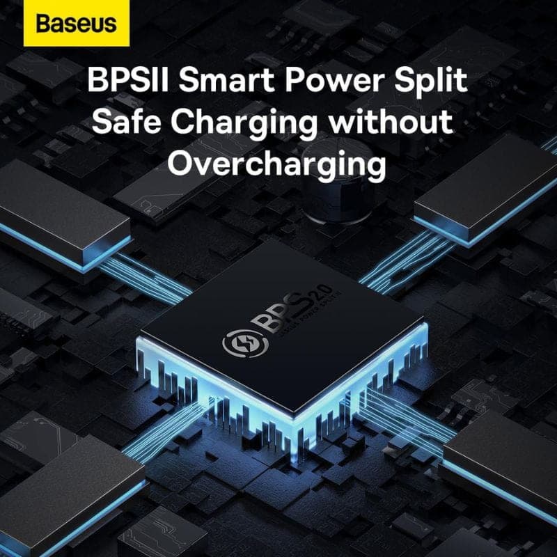 Baseus GaN5 Pro 65W - Cargador de pared 2xUSB-C 1xUSB-A de carga segura