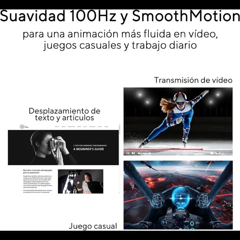 Monitor ASUS VP229HF 22 pulgadas Full HD IPS negro con 100 Hz y SmoothMotion; texto nítido, colores vivos y fluidez para video, artículos y juegos casuales