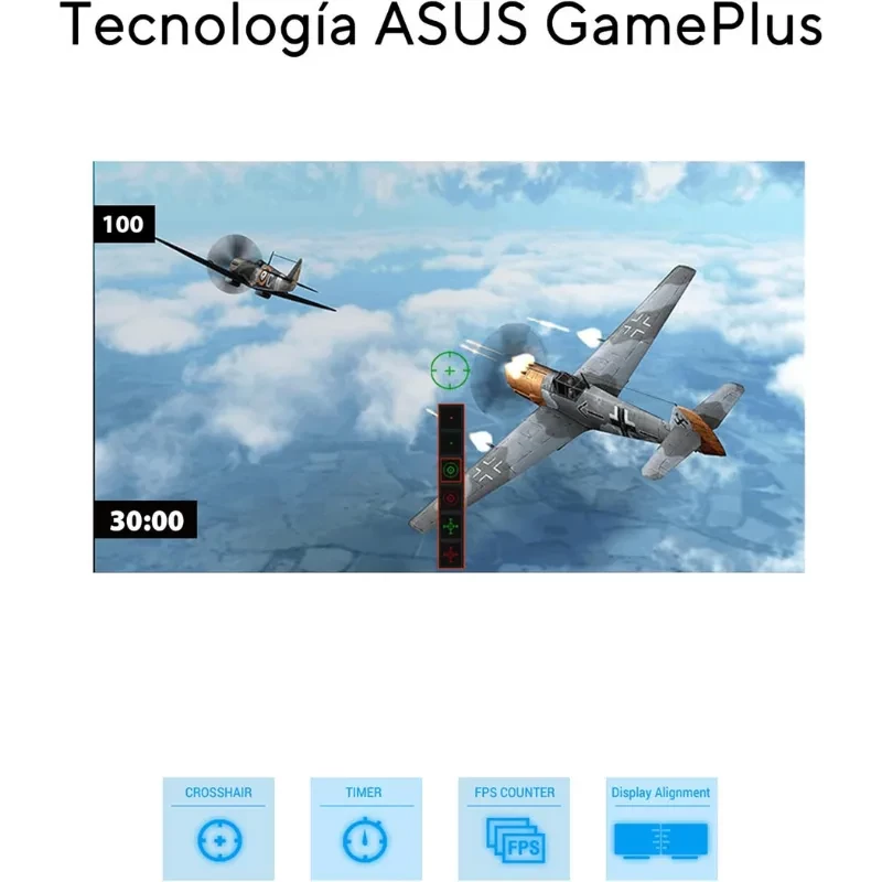 ASUS VP229HF 22 pouces écran PC Full HD IPS 100 Hz noir bords fins pied rond logo ASUS centré dalle mate anti-reflets mode Eye Care confortable - Ítem5