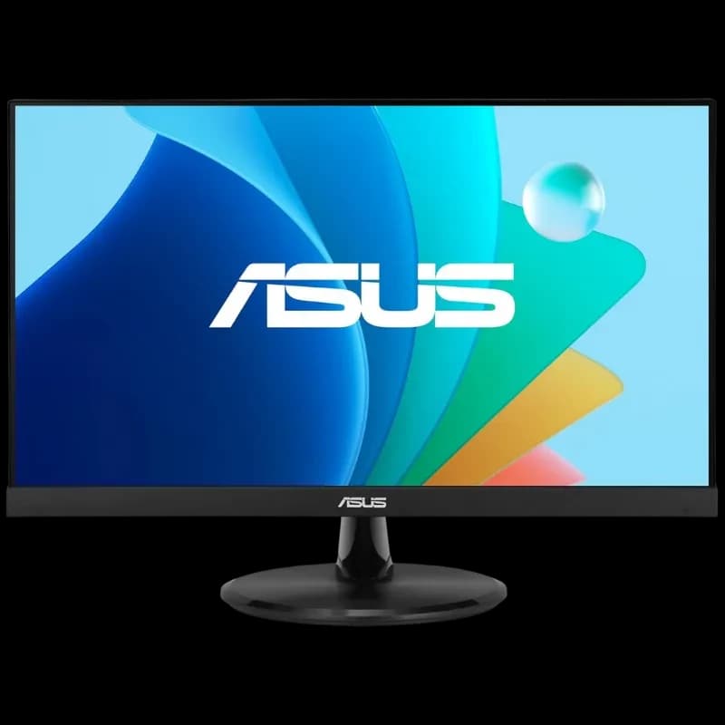 Monitor ASUS VP229HF 22 pulgadas negro, biseles delgados, pantalla IPS Full HD, frecuencia 100 Hz, base circular compacta y diseño minimalista elegante